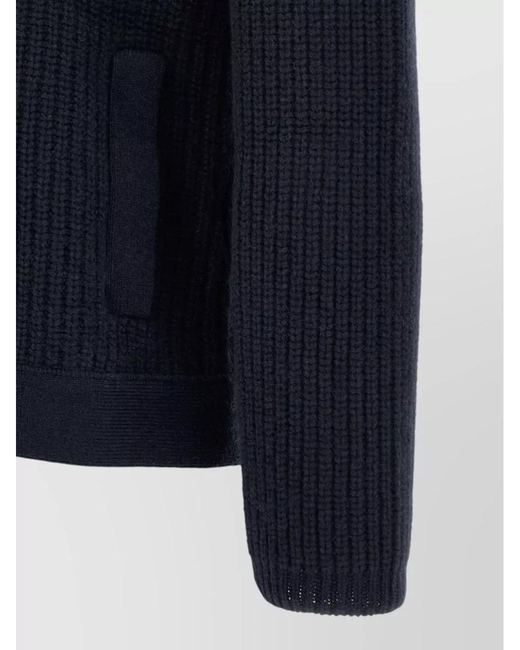 Brunello Cucinelli Blue Cashmere Double-Breasted Cardigan for men