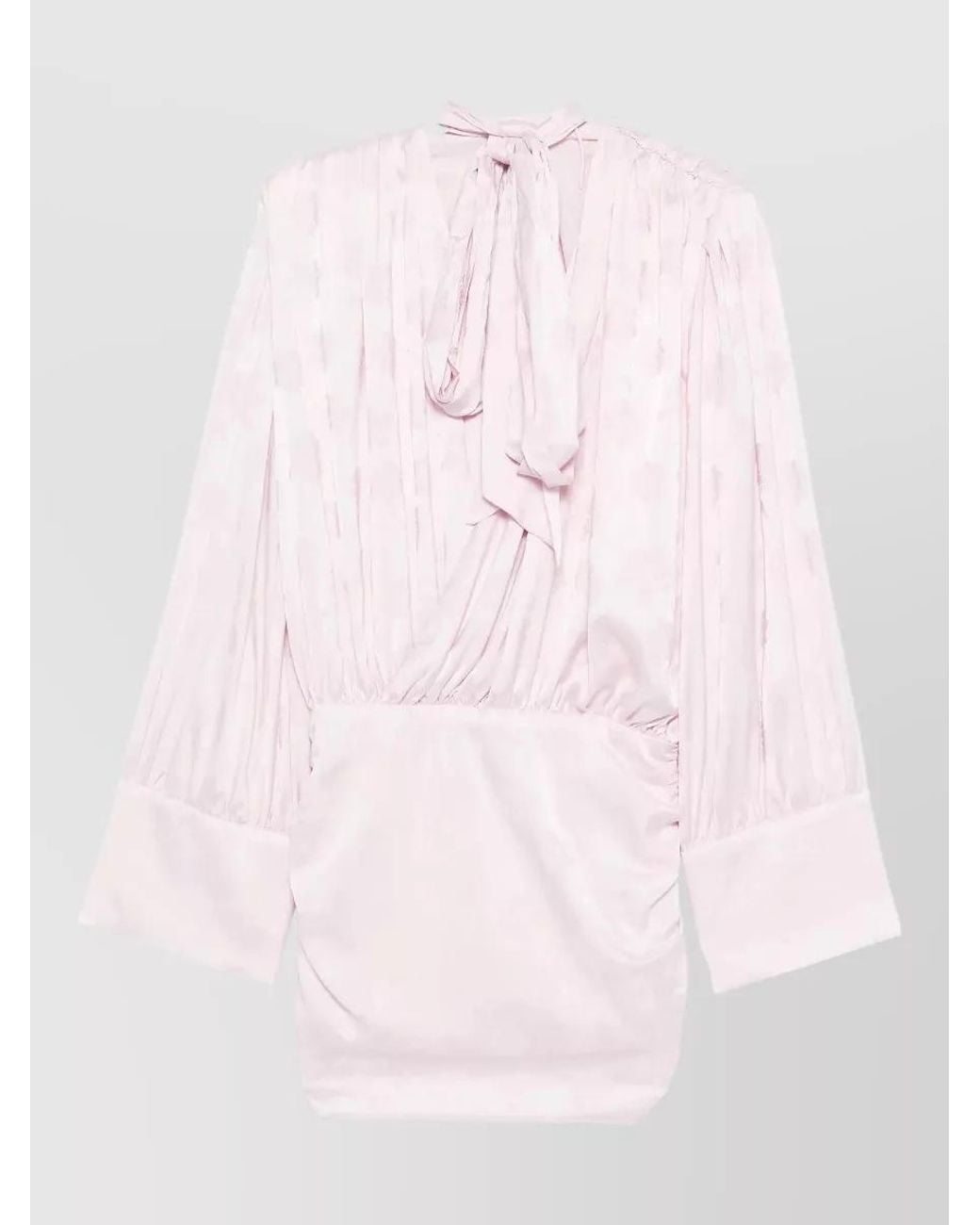 ROTATE BIRGER CHRISTENSEN Pink Floral-Jacquard Draped Mini Dress