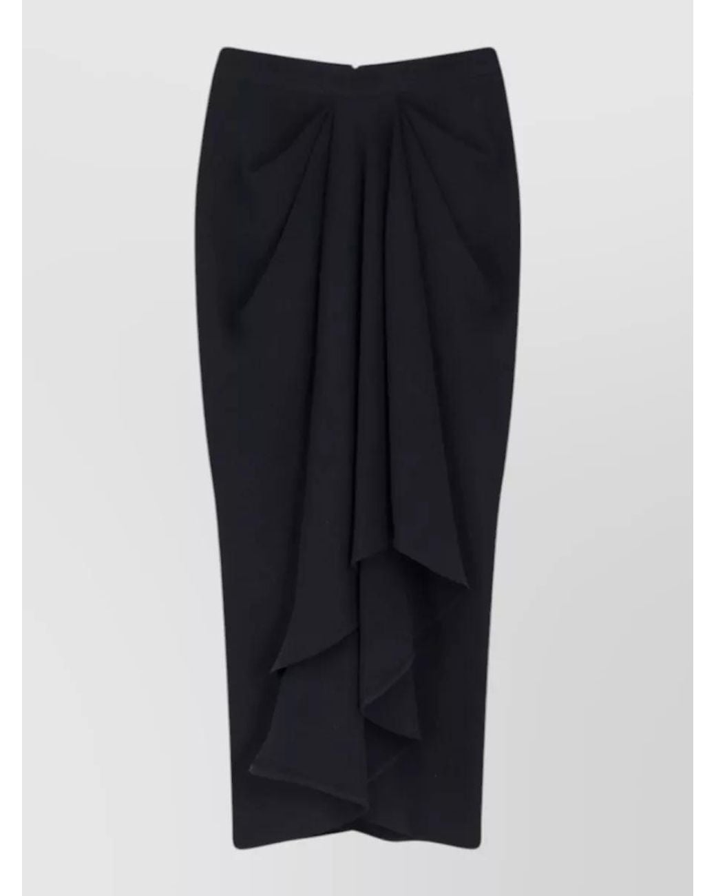 Givenchy Black Draped High-Rise Pencil Skirt