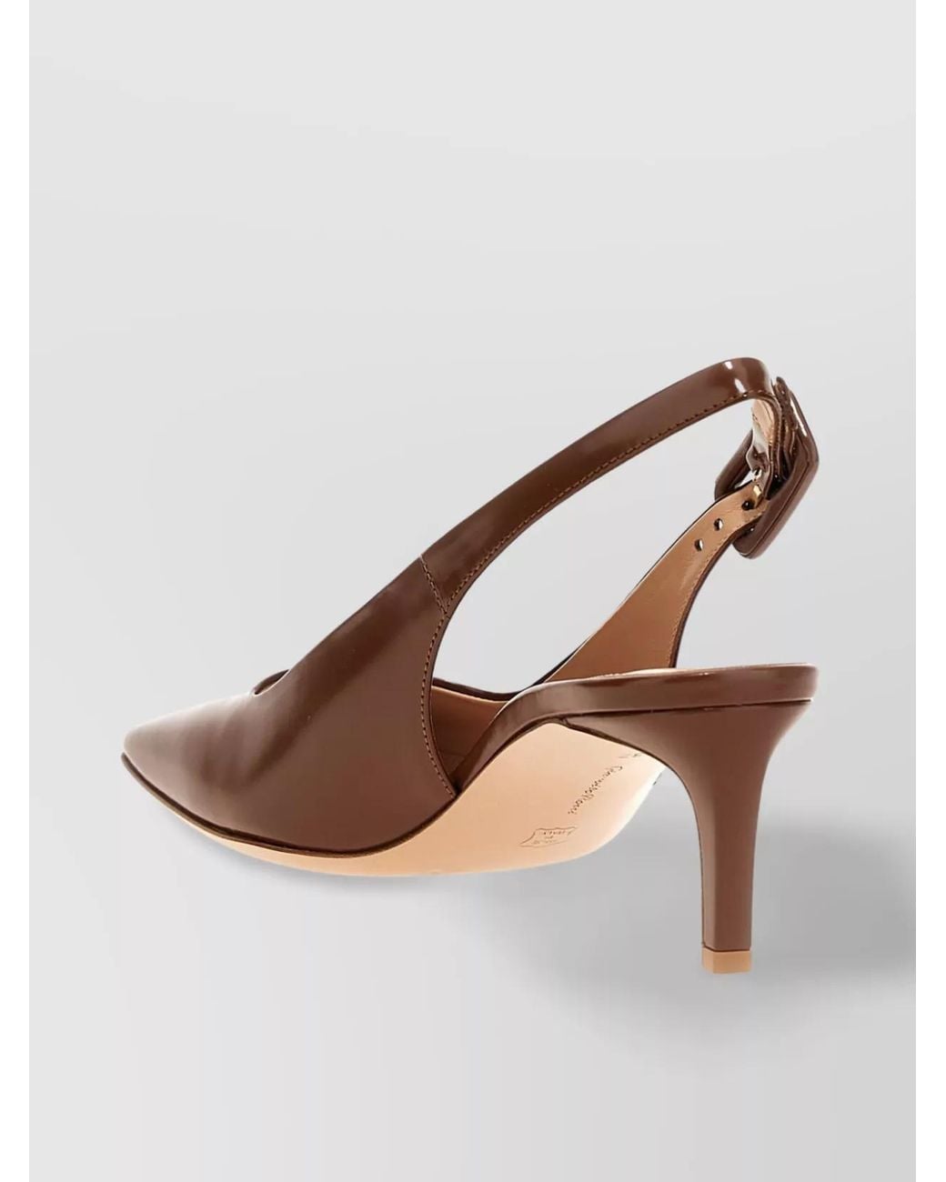 Gianvito Rossi Brown Leather Slingback Pumps