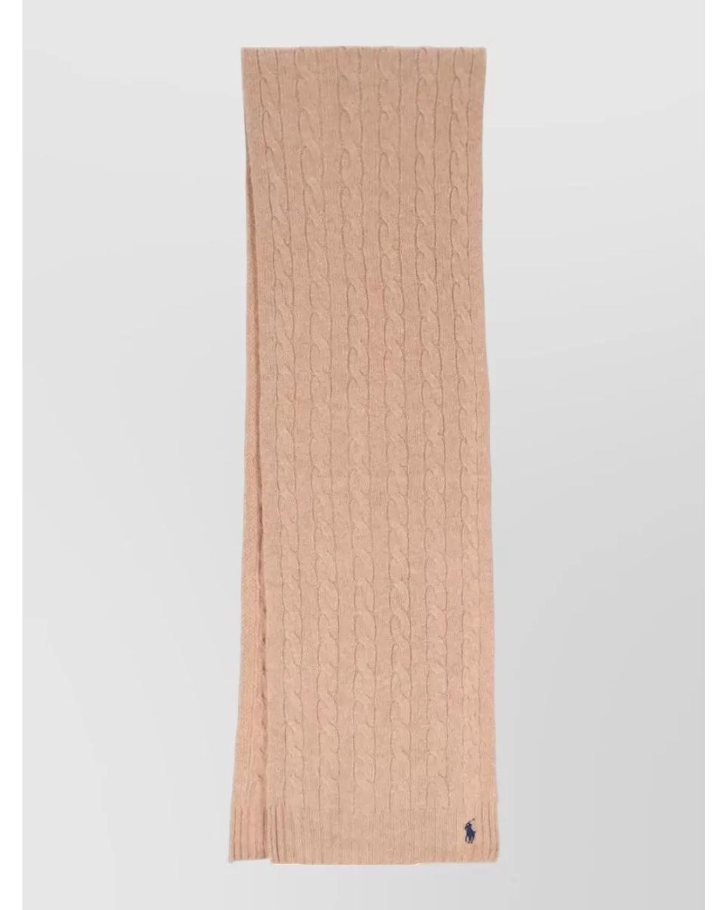 Polo Ralph Lauren Natural Wool Cashmere Cable Knit Scarf