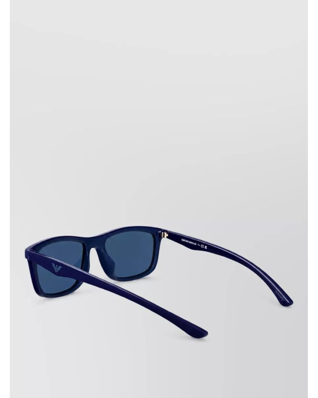 Emporio Armani Blue Cutout Aviator Sunglasses