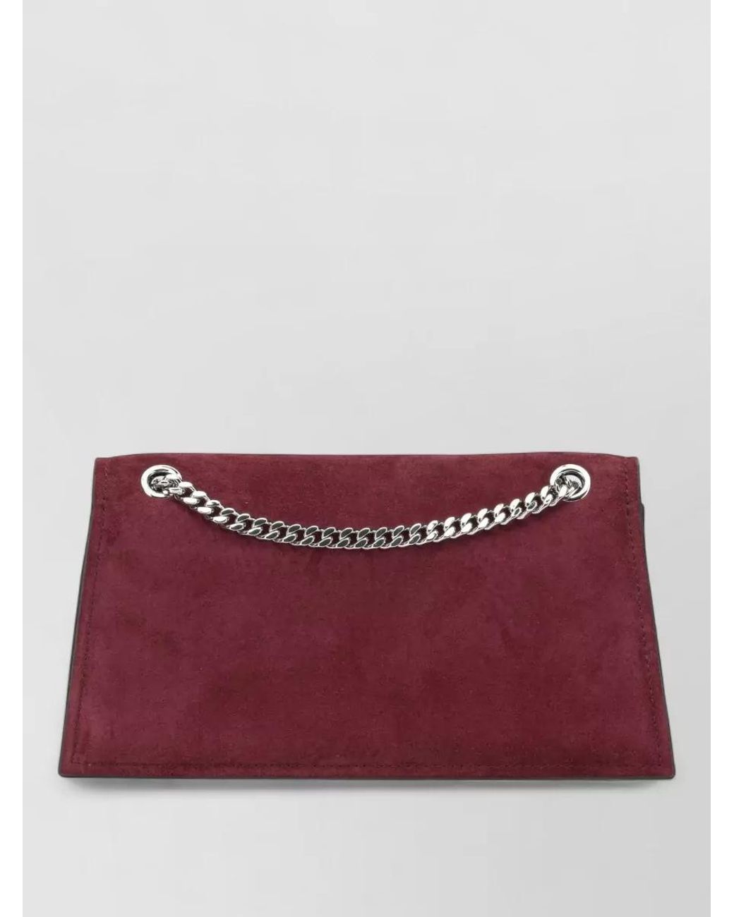 Tory Burch Red Kira Suede Clutch Bag
