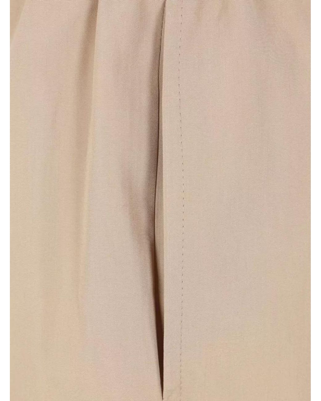 Aspesi Natural Silk Wide-Leg Trousers