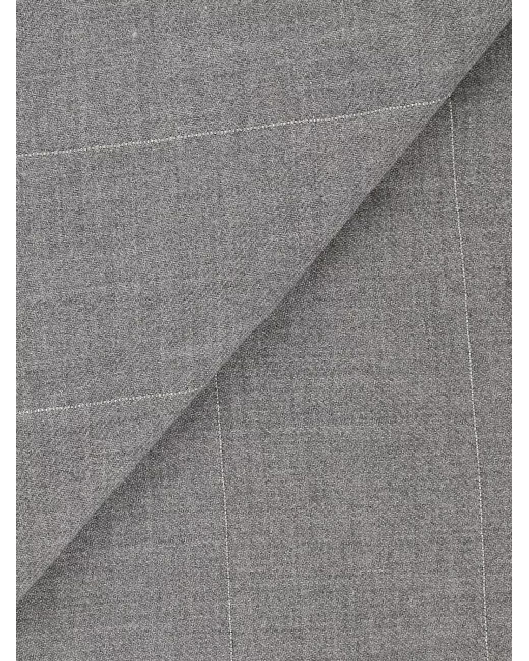 Peserico Gray Beaded Wool Square Scarf