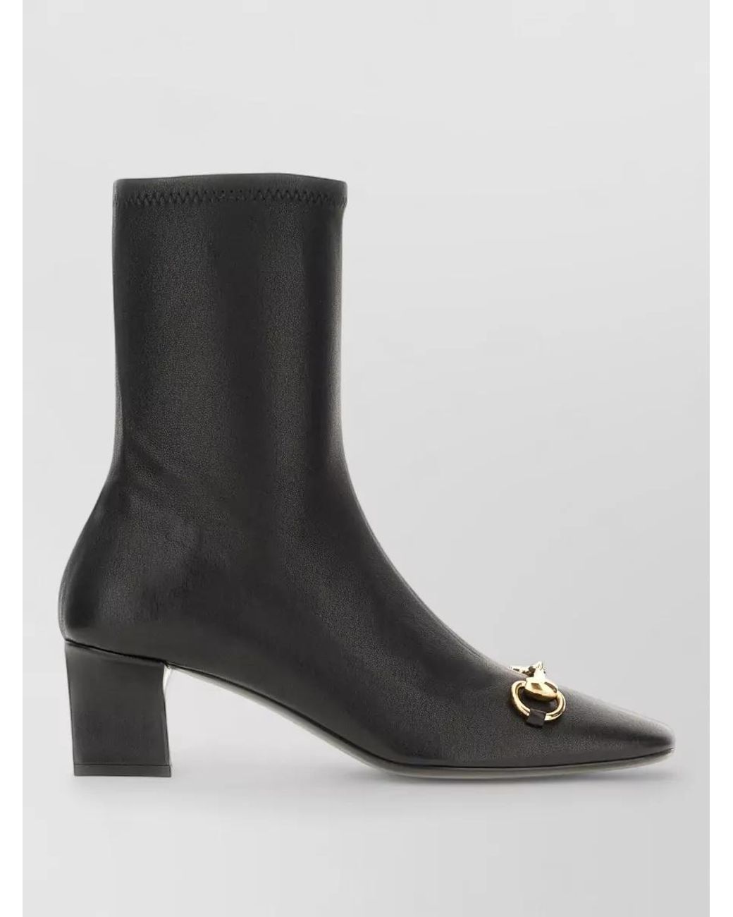 Gucci Black Leather Ankle Boots