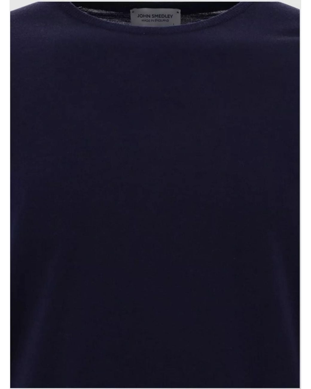 John Smedley Blue Merino Wool Fine-Knit Regular-Fit Crew-Neck Jumper for men