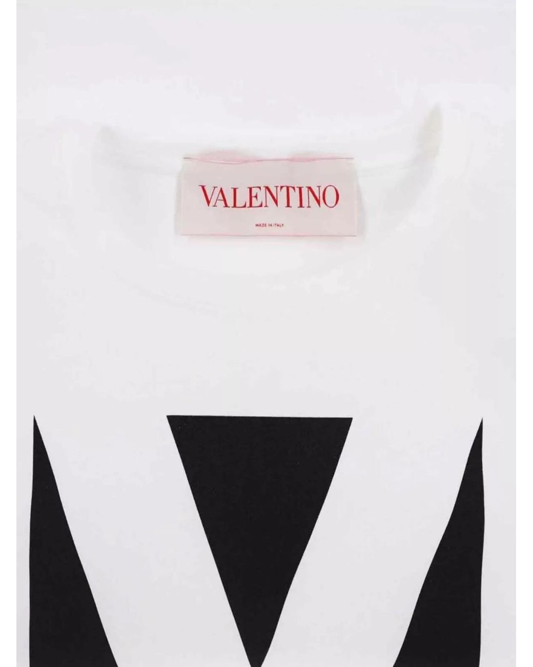 Valentino White Cotton Crew-Neck Short-Sleeve T-Shirt