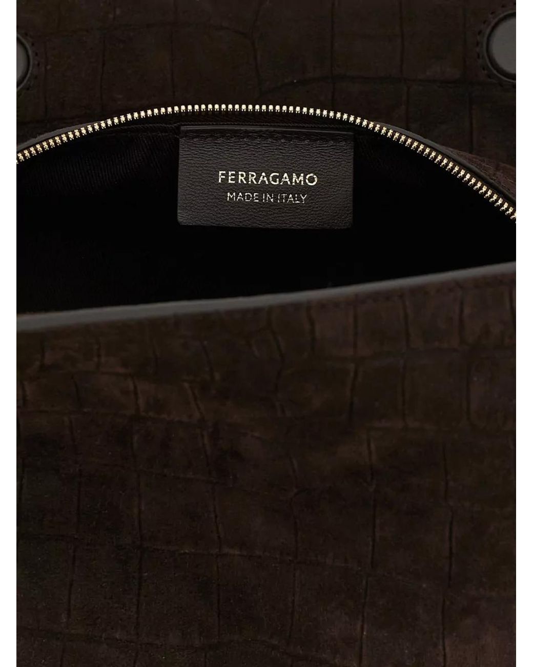 Ferragamo White Gancini Small Leather Clutch Bag