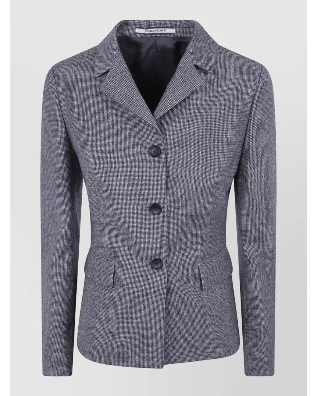 Tagliatore Blue Wool Suit Jacket