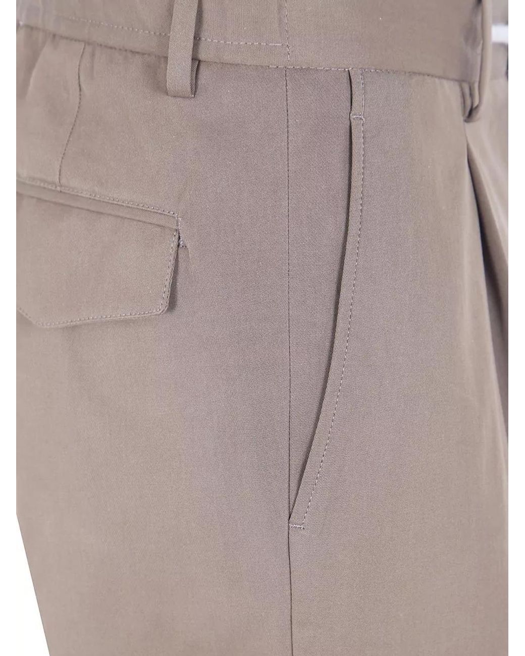 Barba Napoli Gray Cotton Chino Trousers for men