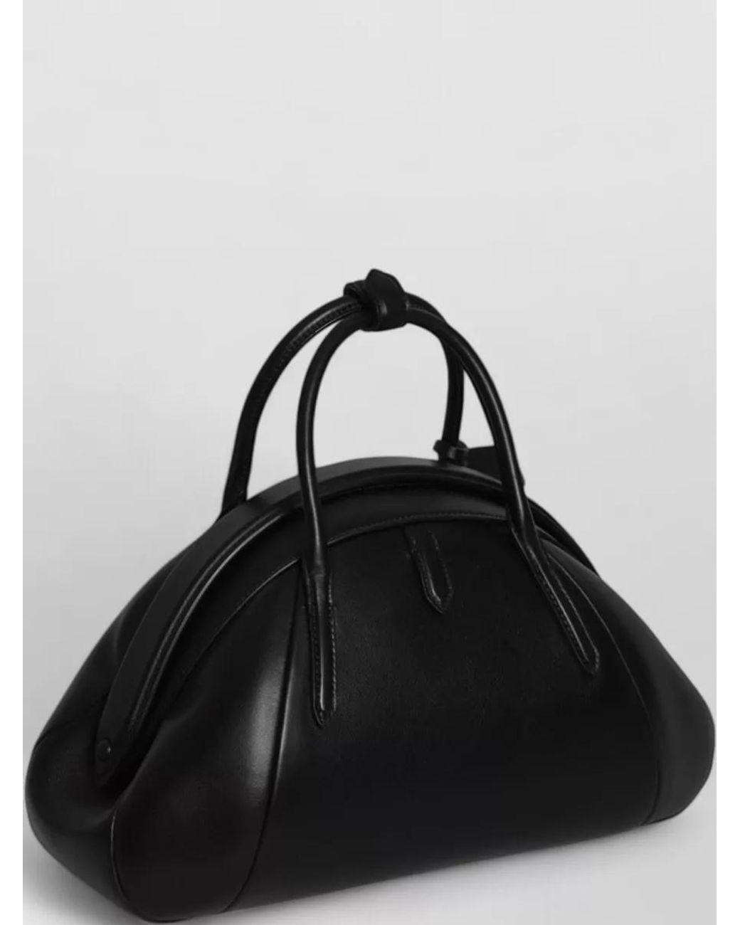 Alaïa Black Leather Top Handle Tote Bag
