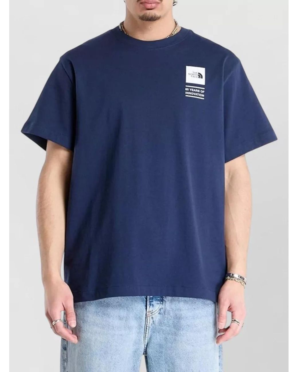 The North Face Blue Cotton Short-Sleeve T-Shirt for men