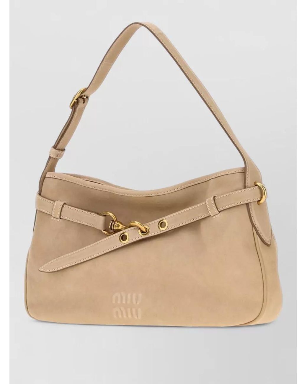 Miu Miu Natural Na Leather Clutch Bag