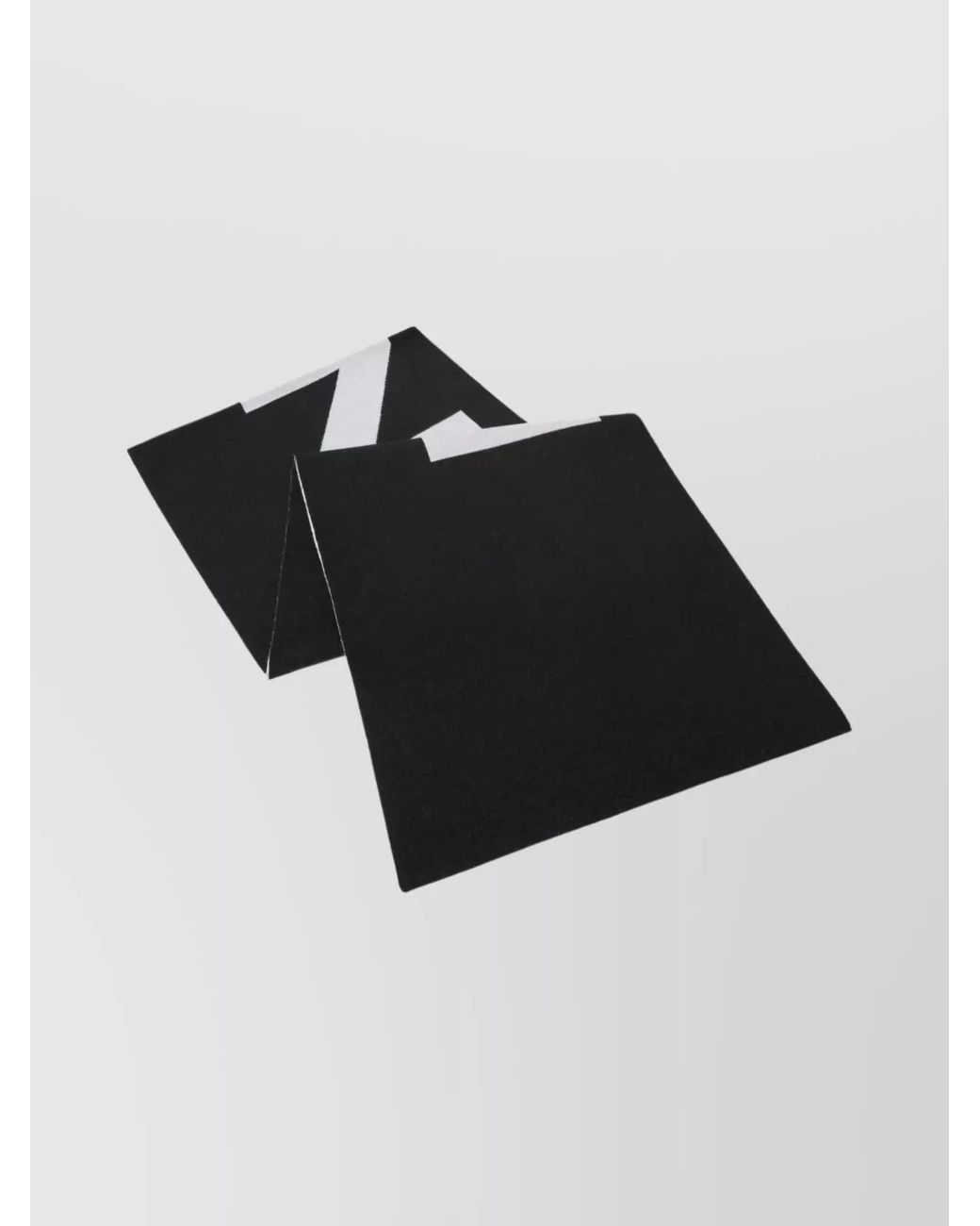 Pinko Black Wool Logo-Knit Scarf