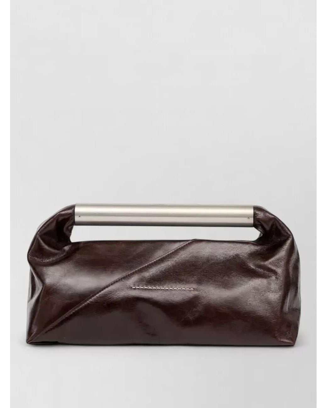 MM6 by Maison Margiela Brown Japanese Leather Clutch Bag