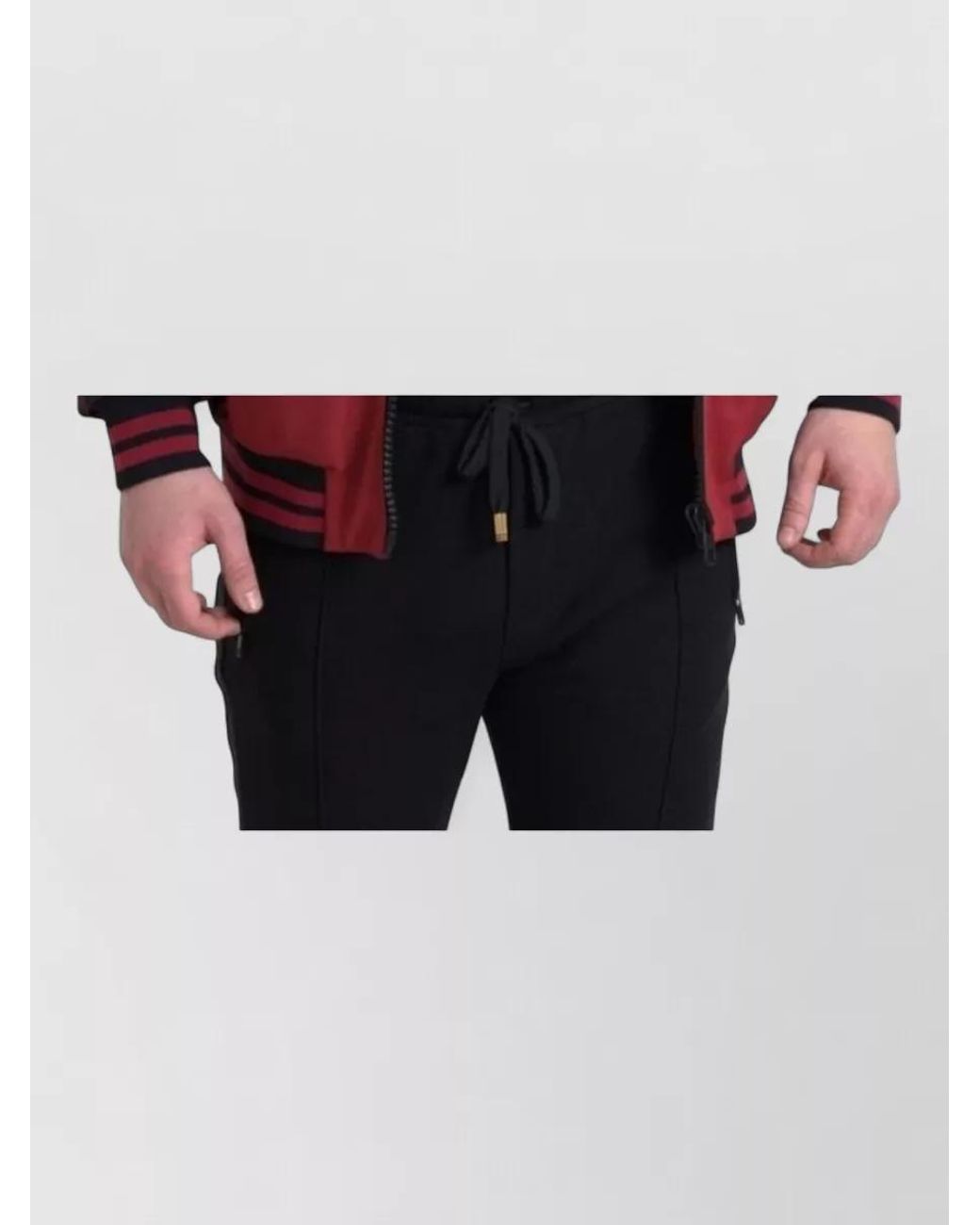 Dolce & Gabbana Red Leopard-Print Polyester Bomber Jacket for men