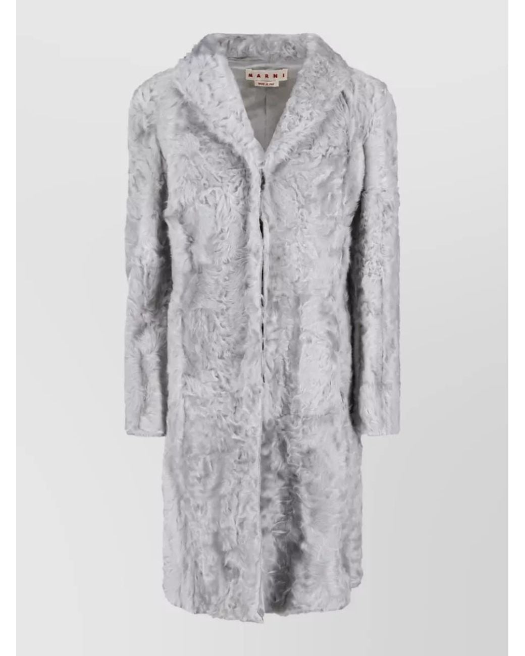 Marni Gray Shearling Coat