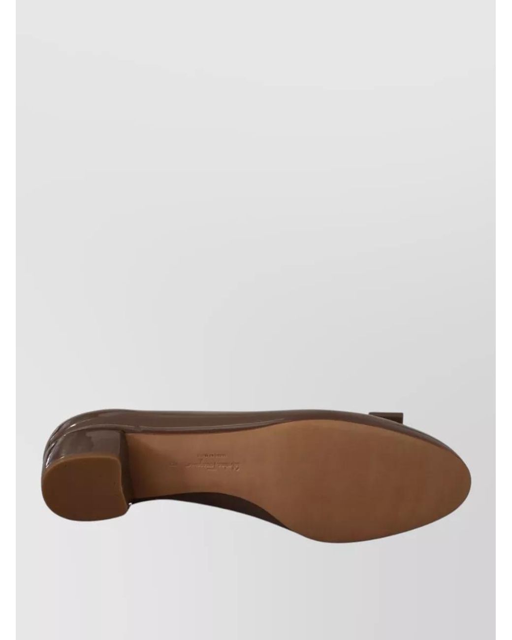 Ferragamo Brown Leather Ballerina Shoes