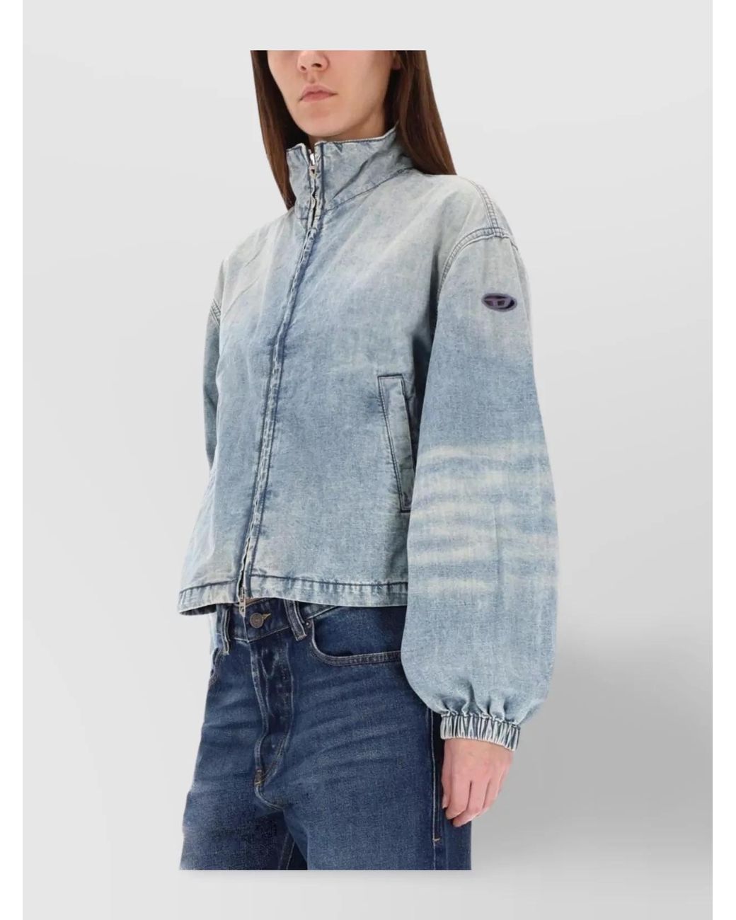 DIESEL Blue Denim Cropped Jacket