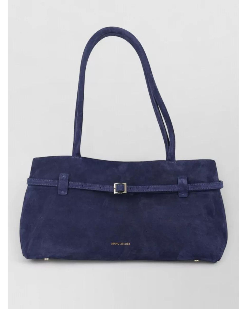 MANU Atelier Blue Leather Shoulder Bag