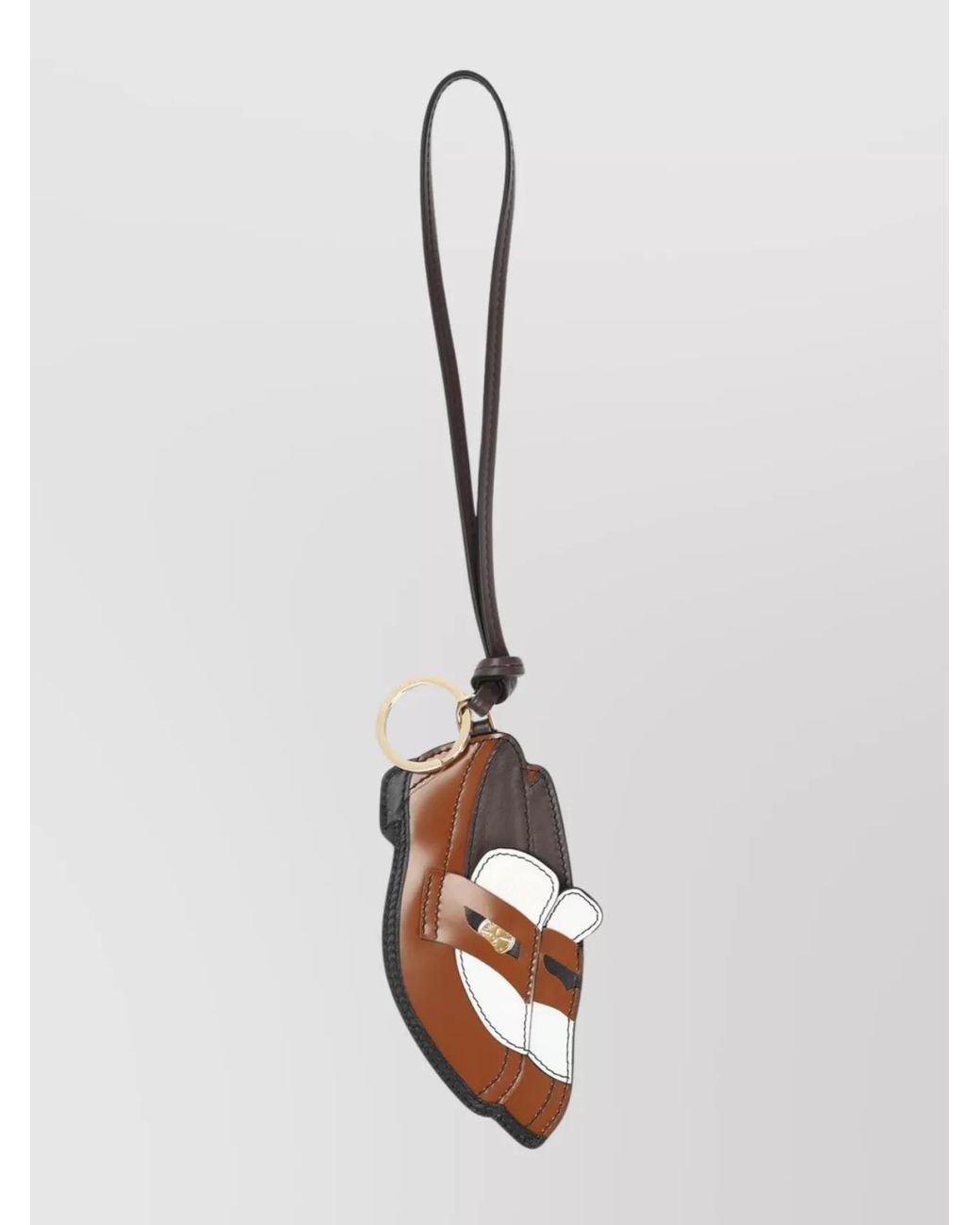 Miu Miu White Leather Penny Loafer Keyring