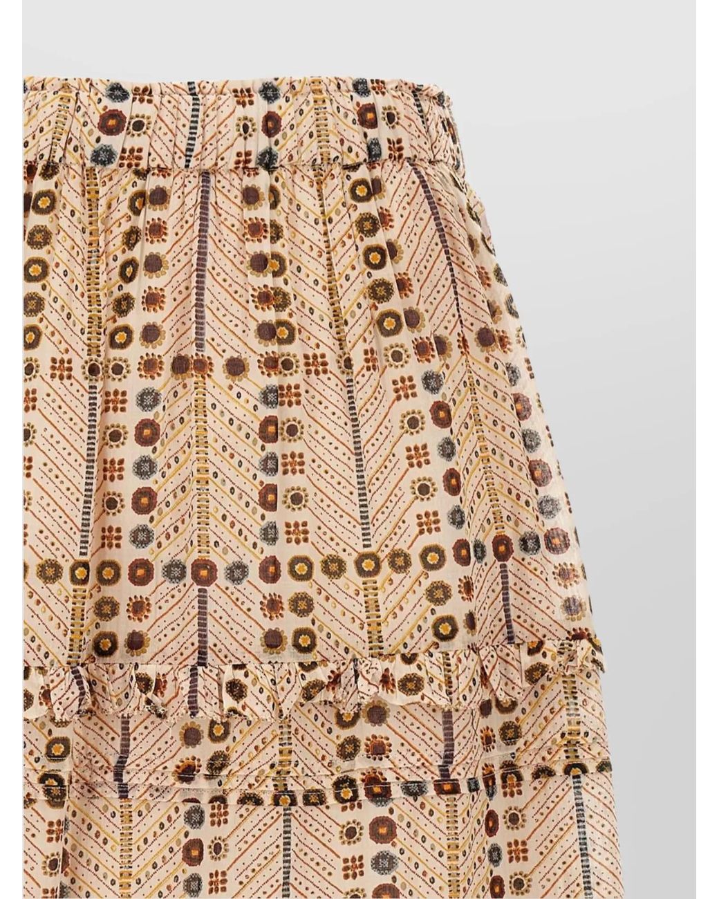 Isabel Marant Natural Cotton A-Line Skirt