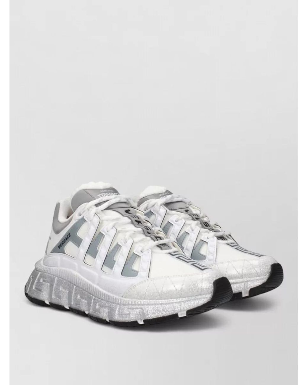 Versace Metallic Fabric Low-Top Sneakers