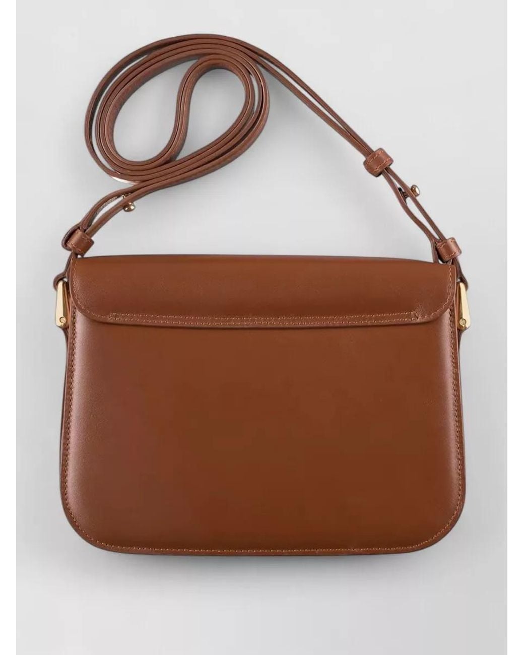 A.P.C. Brown Small Grace Leather Shoulder Bag
