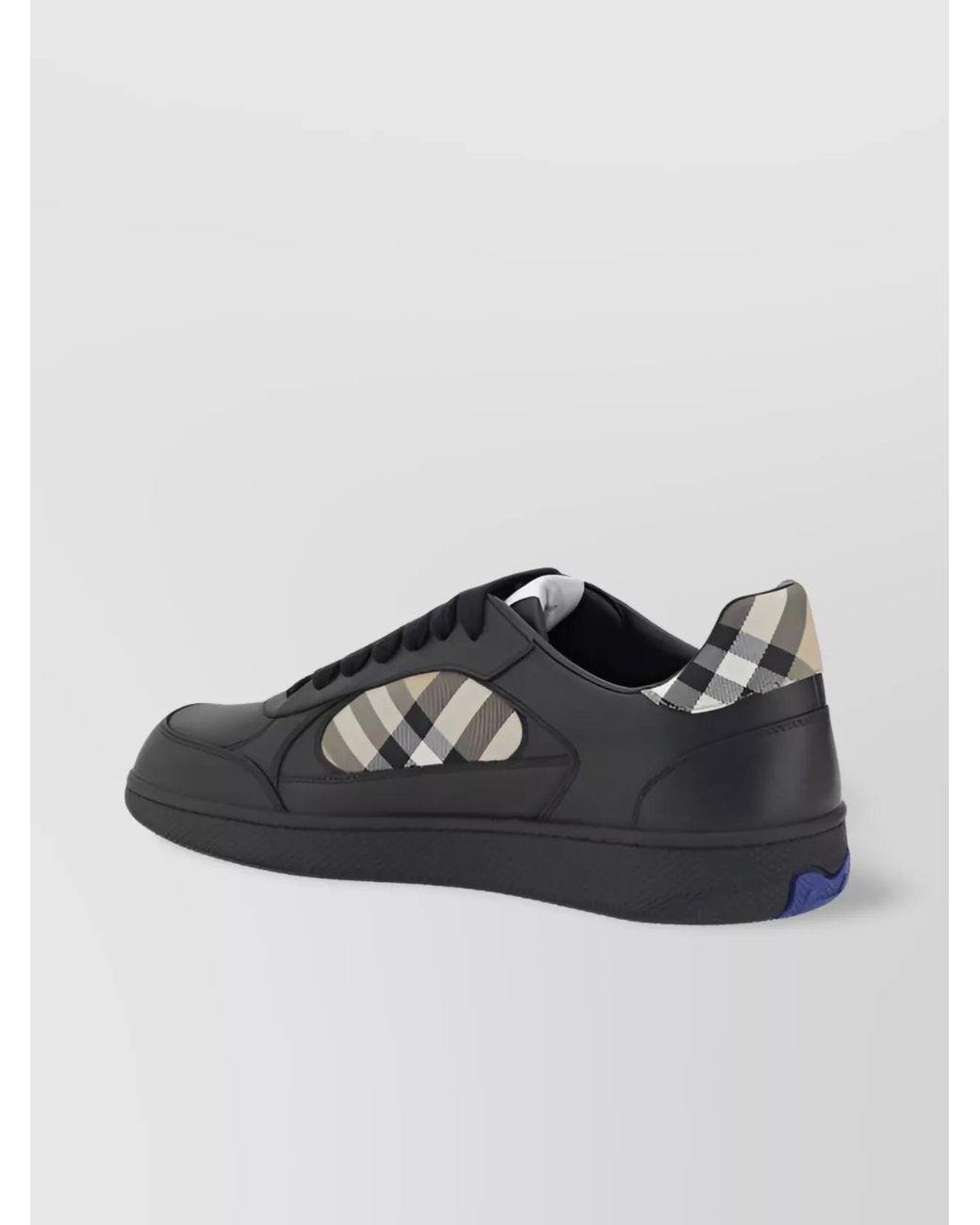 Burberry Black Leather Low-Top Sneakers for men