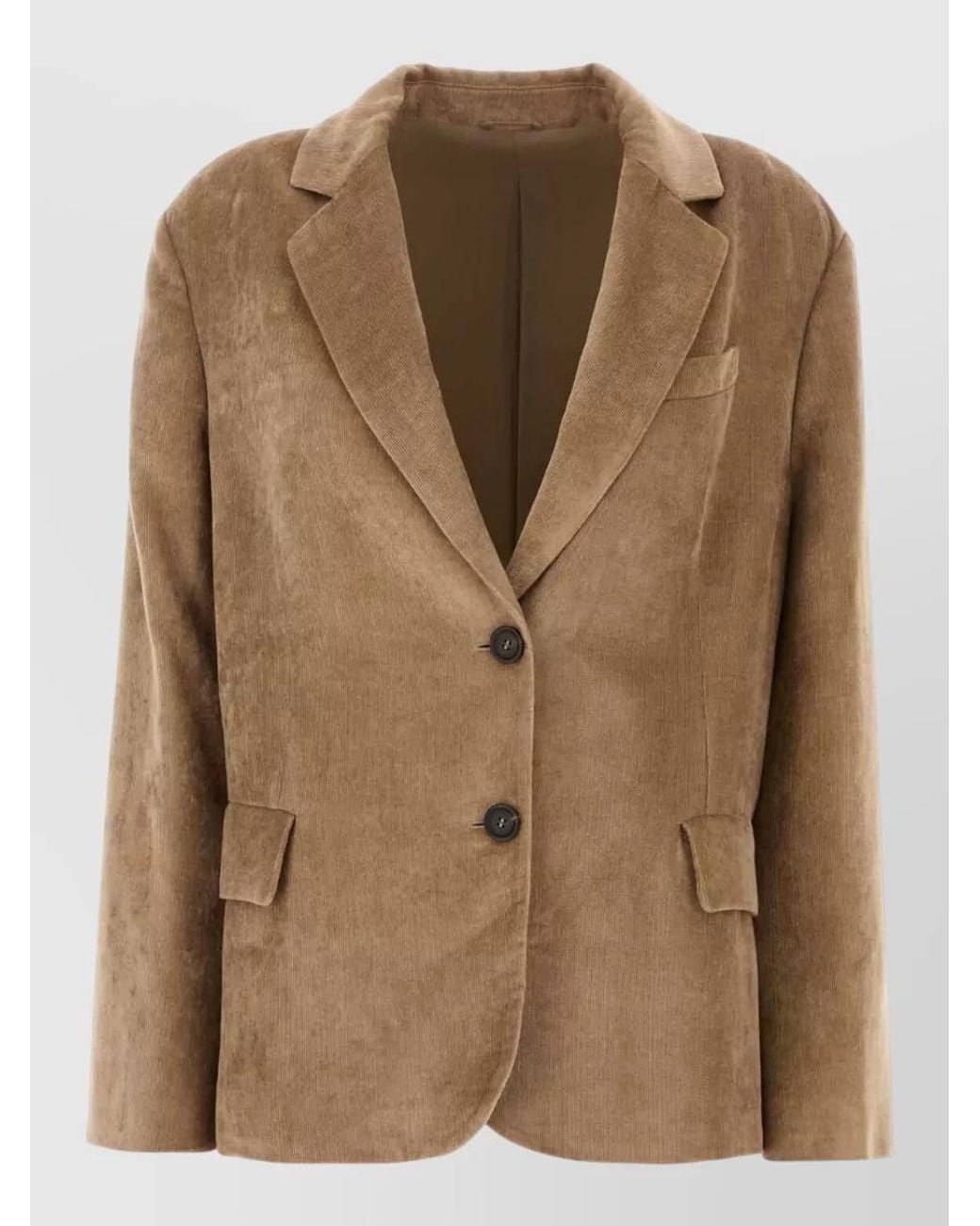 Brunello Cucinelli Brown Velvet Blazer