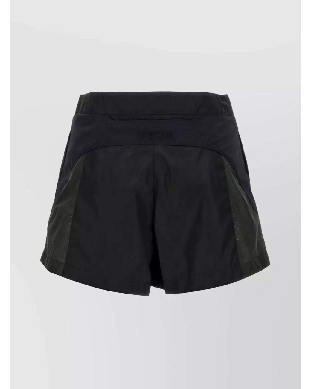 Moncler Black Side Band Shorts for men