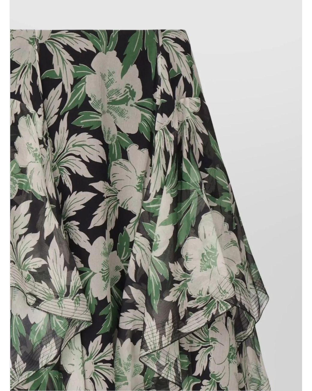 Loewe White Silk Asymmetric Skirt