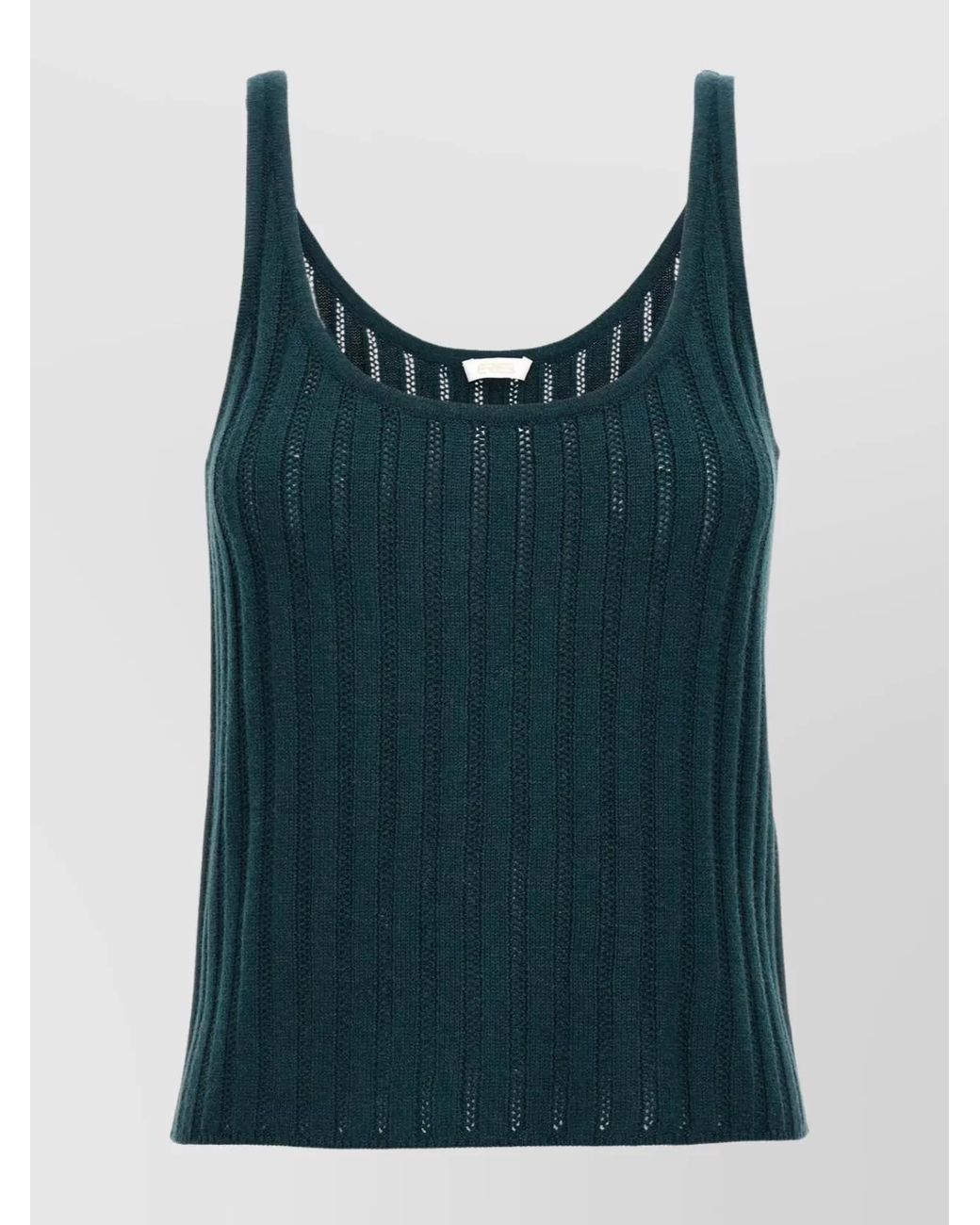 Eres Green Cashmere Wool Tank Top