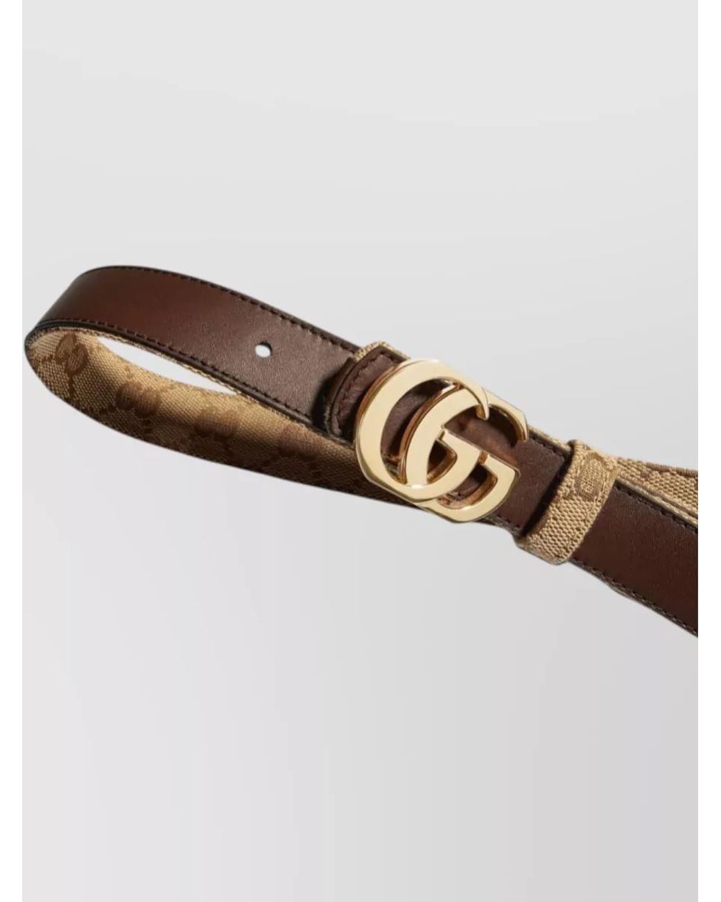 Gucci Gray Leather Reversible Belt