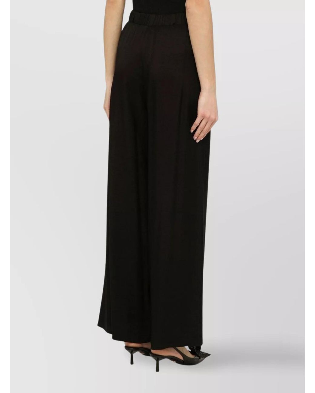 FEDERICA TOSI Black Wide-Leg Palazzo Trousers