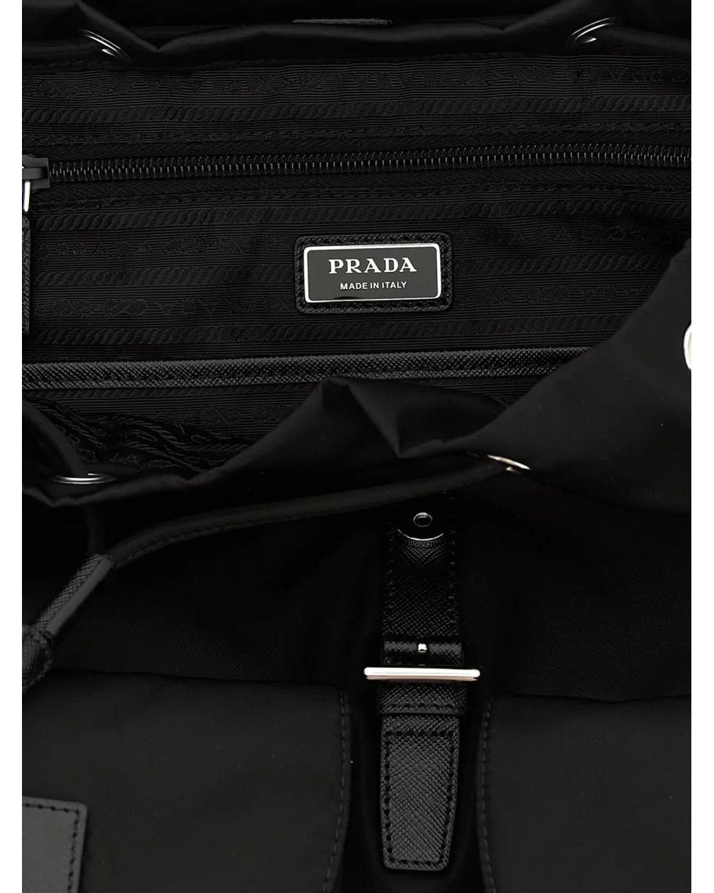 Prada Black Recycled Nylon Backpack for men