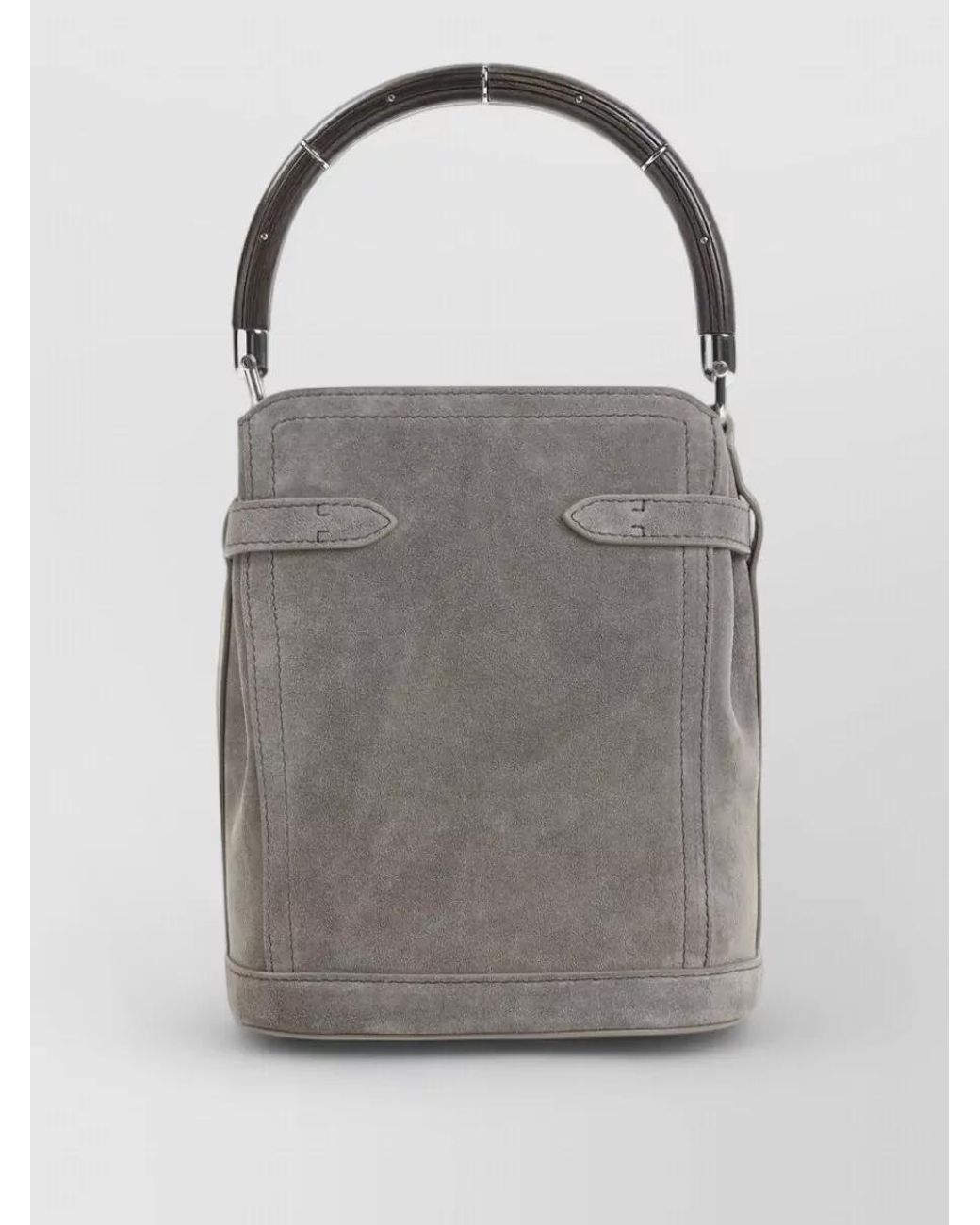 Ralph Lauren Gray Suede Mini Bucket Bag