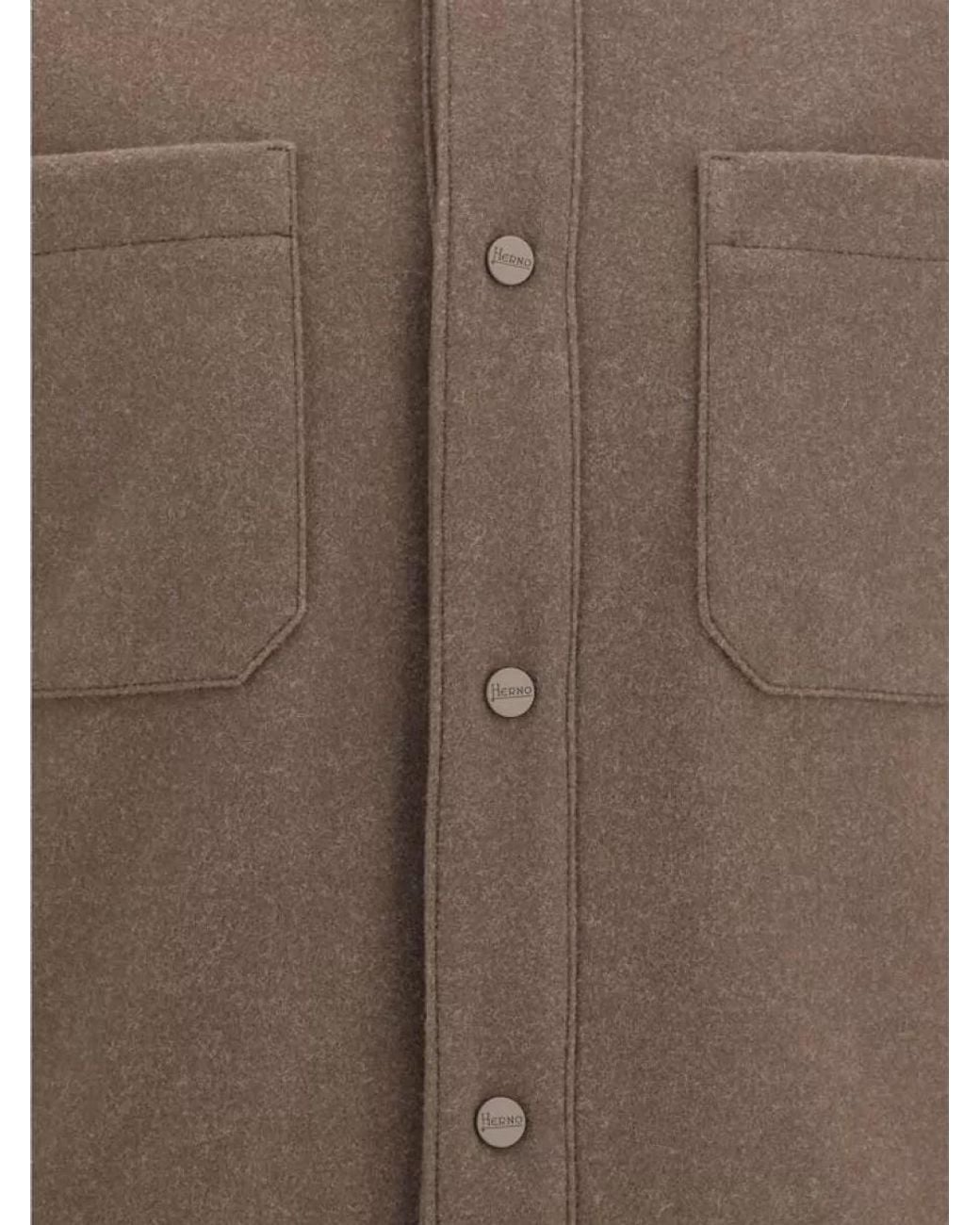 Herno Brown Polyester Jacket for men