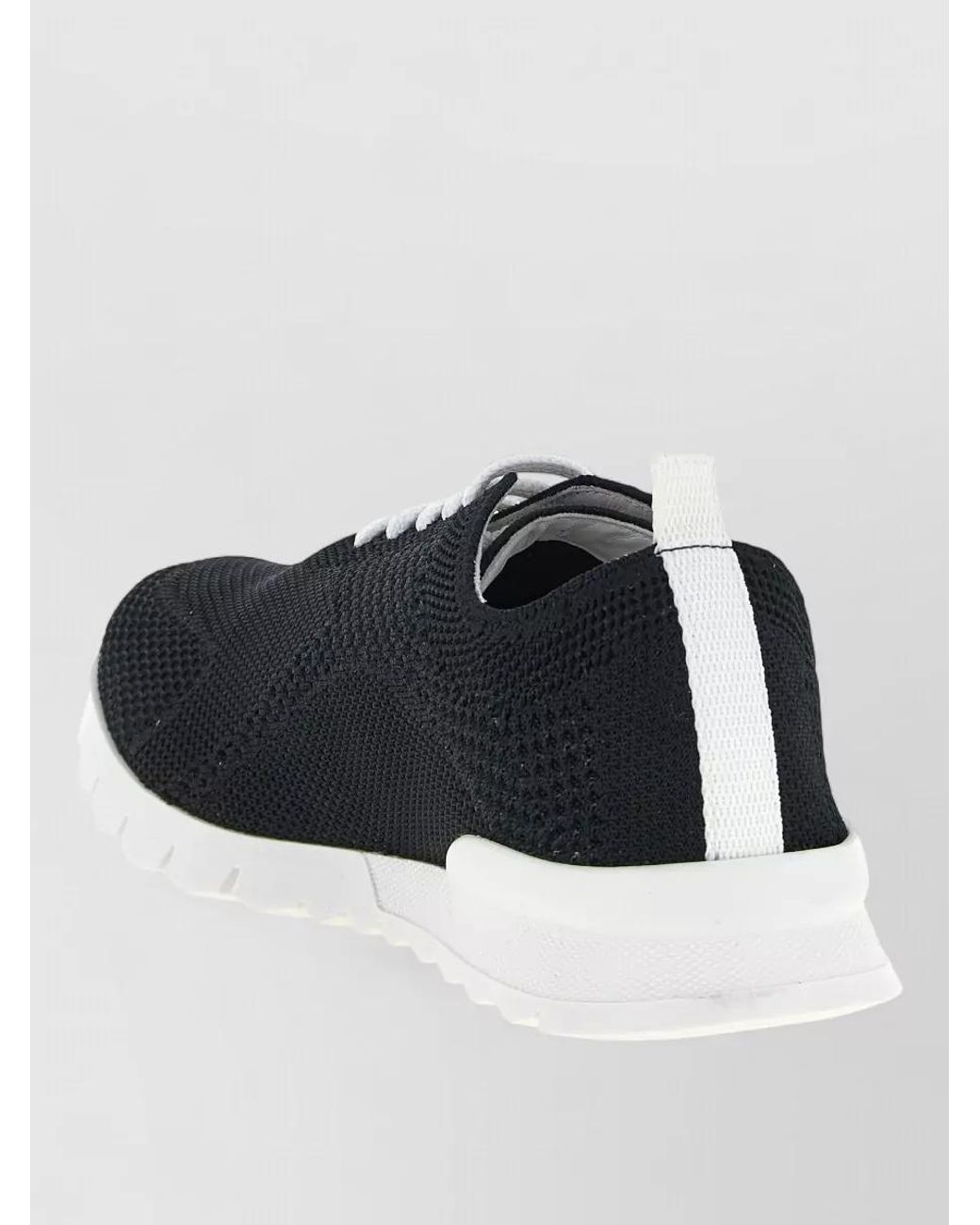 Kiton Blue Knit Low-Top Sneakers for men