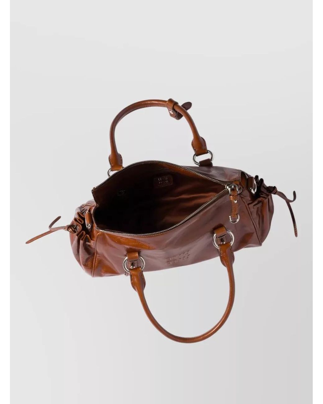 Miu Miu Brown Matelassé Leather Shoulder Bag