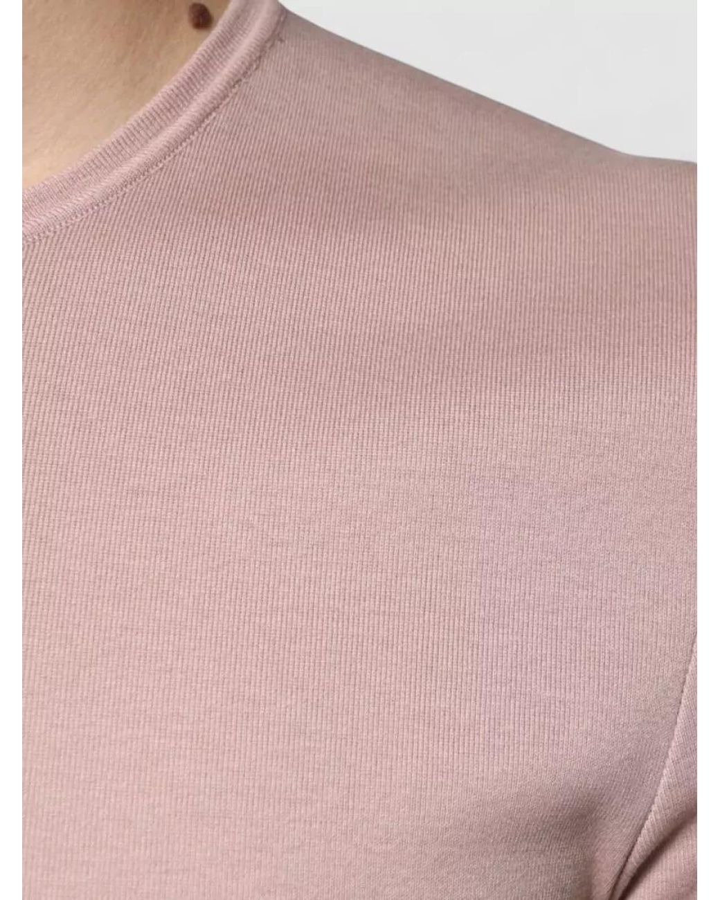 Dolce & Gabbana Pink Ribbed Slim-Fit Cotton T-Shirt for men