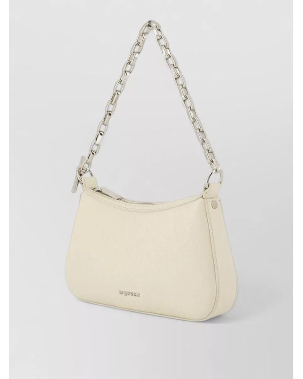 McQueen Natural Mini Leather Clutch Bag