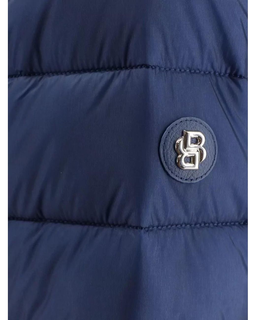 Boss Blue Down Hooded Puffer Jacket for men