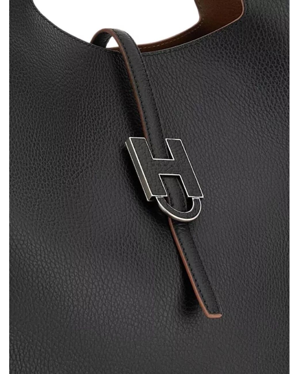 Hogan Black Leather Shoulder Bag