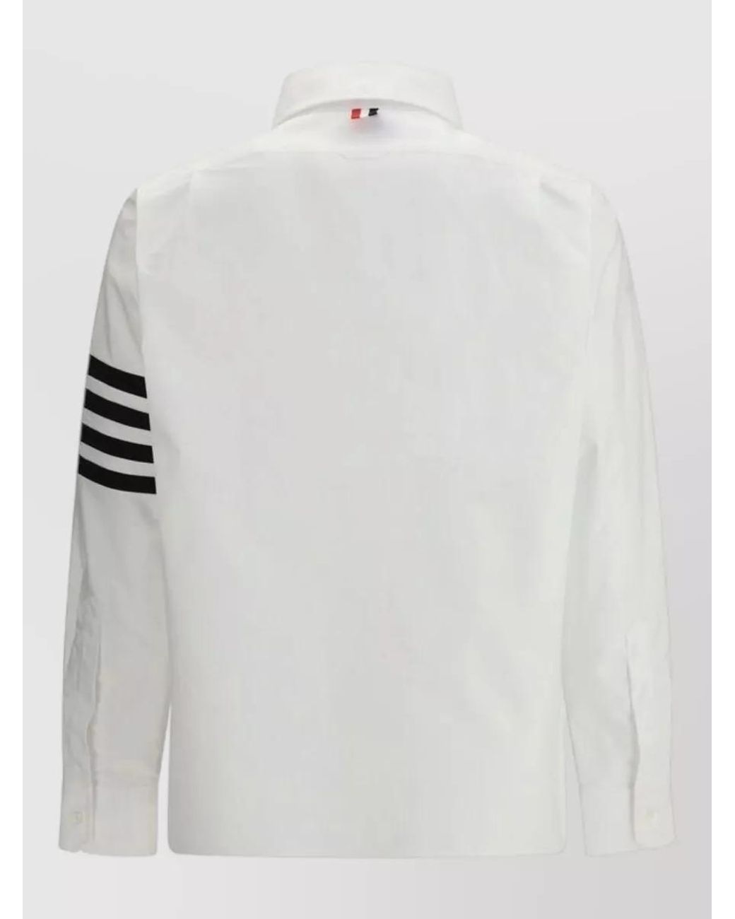 Thom Browne White Cotton Dress Shirt for men