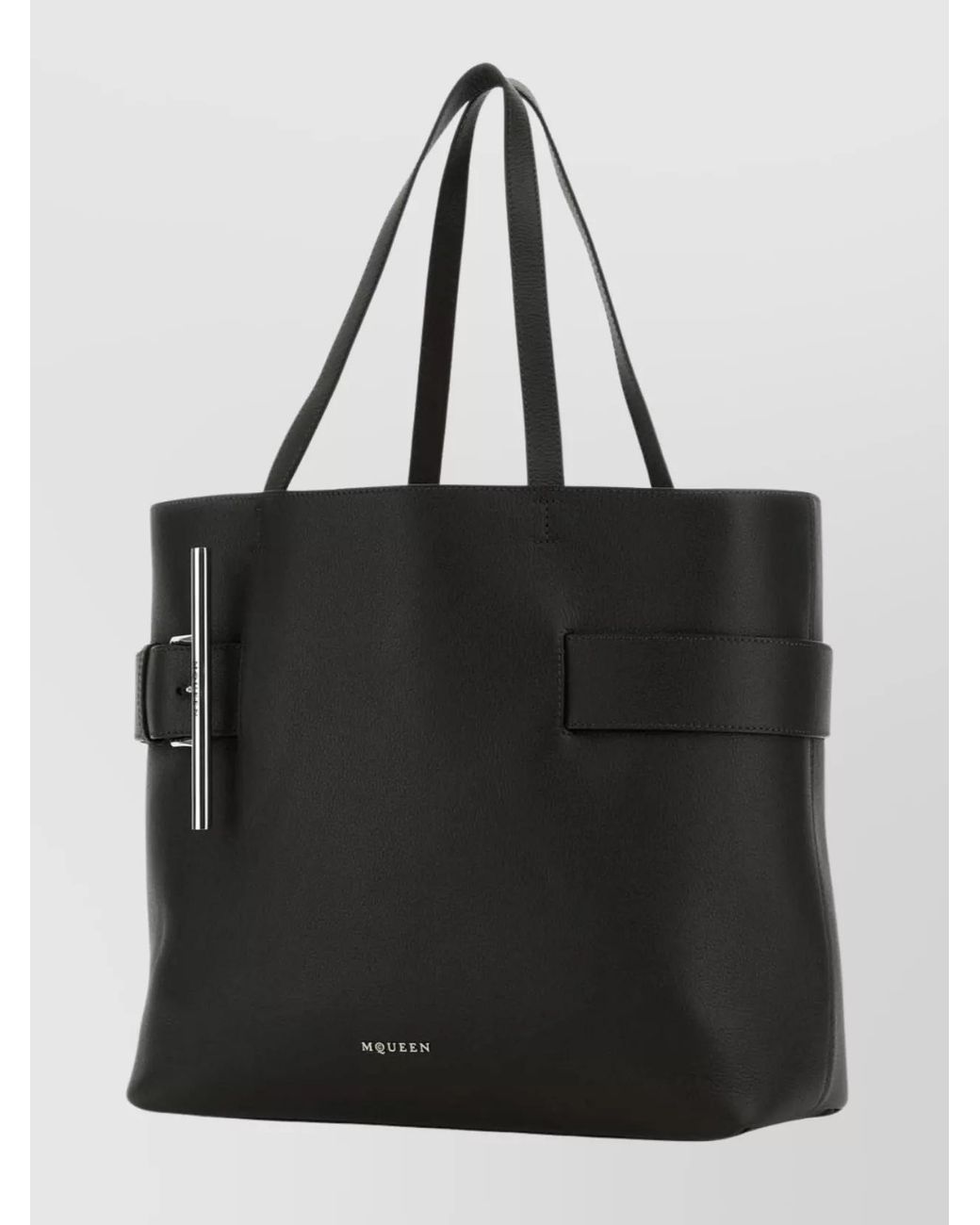 McQueen Black The Tote Leather Shoulder Bag