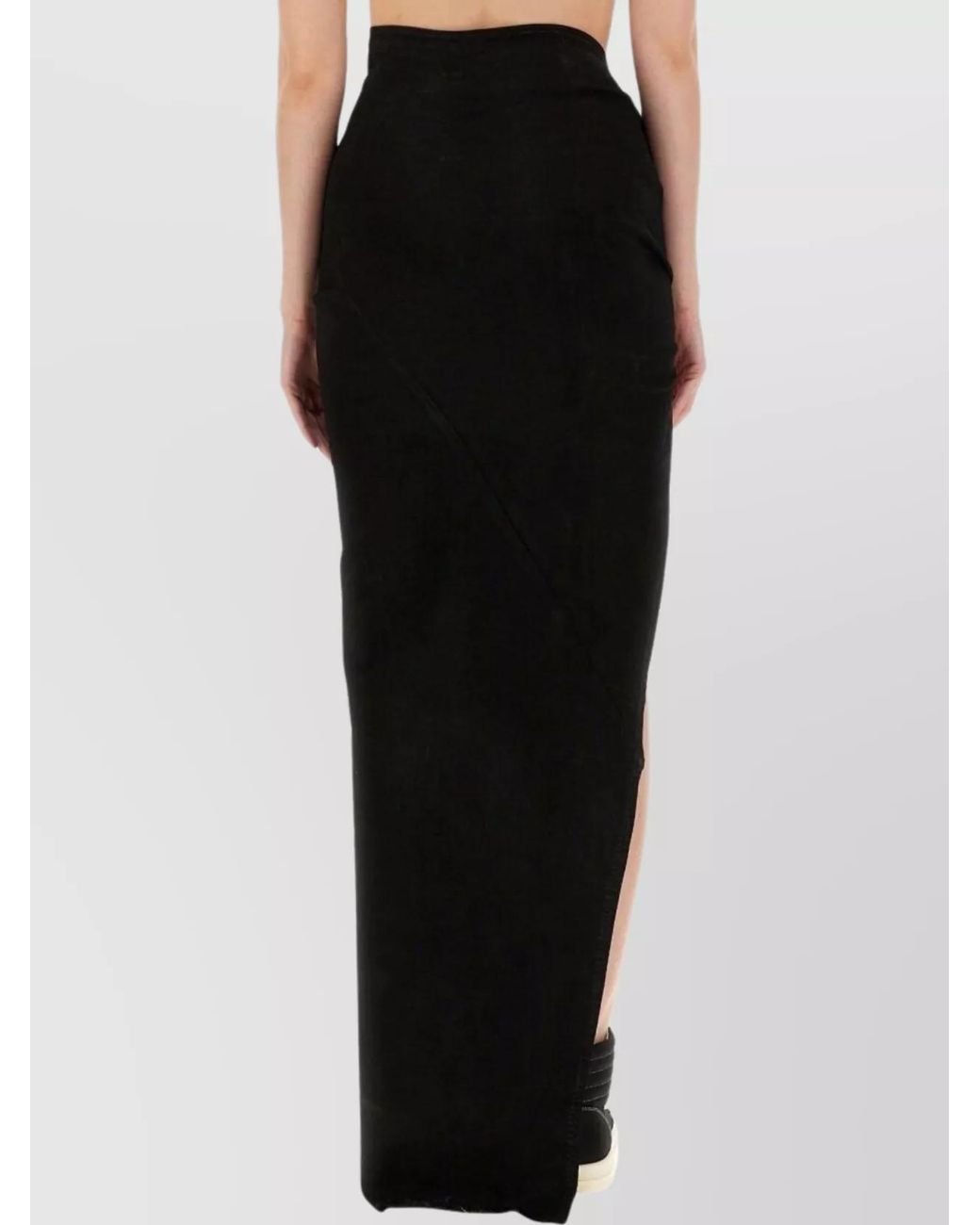 Rick Owens Black Slim-Fit Asymmetric Skirt