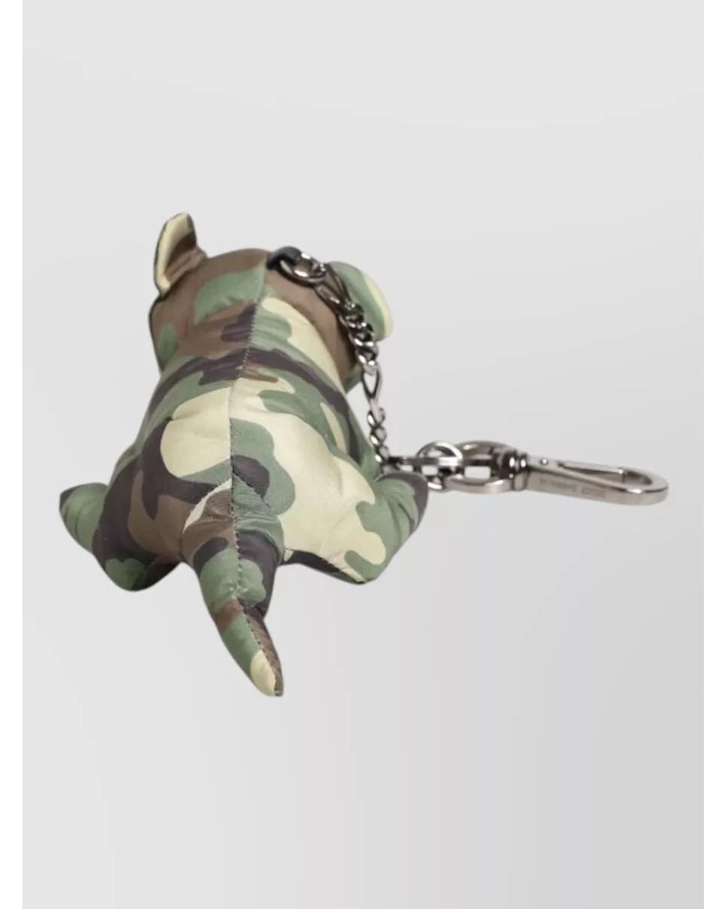 Dolce & Gabbana Metallic Camouflage Bear Keyring for men
