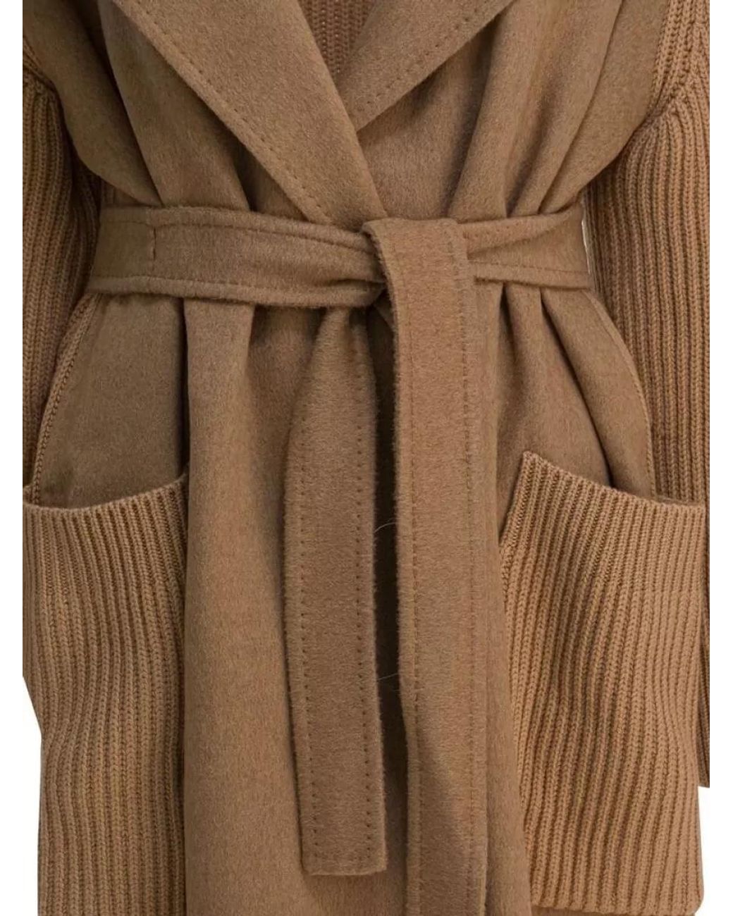Max Mara Natural Berard Belted Long Coat